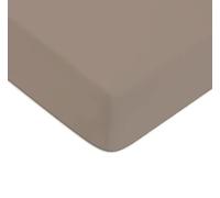 Drap Housse 90 x 190 Bonnet 30 cm qualité Percale 80 Fils (Taupe)