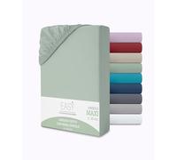 Drap Housse 90 x 200 + 30 cm, en Microfibre, Hauteur Angle 30 cm, Couleur Unie, Pas de Repassage, Drap Housse avec Coins élastiques