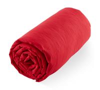 Drap housse 90x190 cm motif montagne collection VALLEE rouge montagne bonnet 30 cm