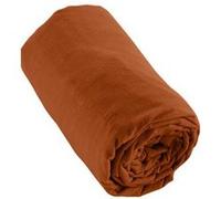 HEDDA - Drap Housse 90x190cm Flanelle de Coton Coloris Tomette -