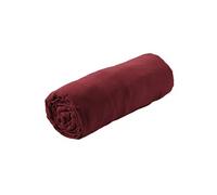 OUREA - Drap Housse 90x190cm Gaze de Coton Lie de Vin -