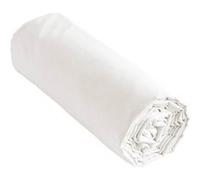 SAMIA - Drap Housse 90x200cm Coton Coloris Coco - Altobuy Blanc