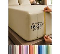 Drap-housse à poches très profondes, pour matelas de 45,7 cm à 61 cm d’épaisseur, pour lit King size