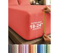 Drap-housse à poches très profondes, pour matelas de 45,7 cm à 61 cm d’épaisseur, pour lit King size
