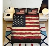 Drap Housse American Flag 3D Printing Microfiber Profondeur adaptée Chambre Adultes USA Flag Mattress Fitted Cover Antidérapant Protection 120x200x25cm