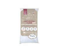 Drap housse bébé + alèse 2 en 1 coton imperméable blanc 60x120 cm