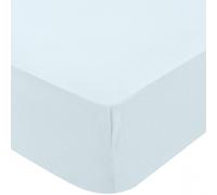 Drap housse bébé jersey bleu clair (70 x 140 cm)