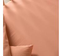 Drap Housse Bébé Satin De Coton Bio Lavé Peach 60X120