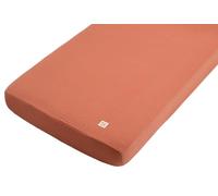 Draps housse bébé en coton bio - uni petale rouge 60X120