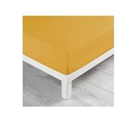 Douceur d'Intérieur Drap-housse Biolina Ocre – 160 x 200 cm – 100% coton bio
