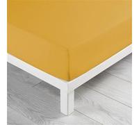 Drap Housse en Coton "Biolina" 180x200cm Ocre
