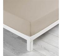 Drap Housse en Coton "Biolina" 140x190cm Taupe