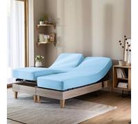 Drap Housse Bleu Ciel pour lit articulé Jersey Extensible 2x80x200