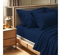 Drap-Housse Bleu foncé Ranforce King (160 x 200 + 30 cm) | 100% Coton 145 Fils au Pouce carré | Lavable en Machine à 30 °C | Literie Douce et Durable