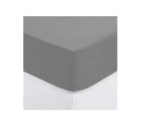 Atmosphera Drap-housse Esther 100% coton Bonnet H30 cm 160x200 cm Gris