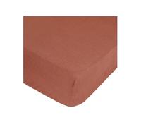 Atmosphera Drap-housse Bonnet 30 cm 100% lin 160 x 200 cm Marron terracotta
