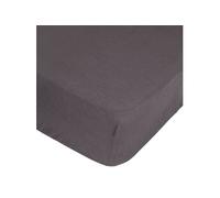 Atmosphera Drap-housse Tropiques 100% lin bonnet 30 cm 140x190 cm Gris ardoise