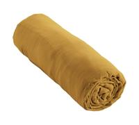 Drap Housse Bonnet 30 cm Double Gaze de Coton 160 x 200 cm Safran (Yellow) Jaune