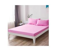 Drap Housse Bonnets 20cm Pour Matelas Épais Drap-housse En Coton Confortable Housse De Matelas Protege Matelas Drap De Lit 1/2 Personne Doux Et Un Ajustement Parfait ( Color : Pink B , Size : 80x190+2