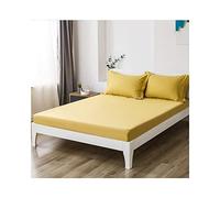 Drap Housse Bonnets 20cm Pour Matelas Épais Drap-housse En Coton Confortable Housse De Matelas Protege Matelas Drap De Lit 1/2 Personne Doux Et Un Ajustement Parfait ( Color : Yellow A , Size : 80x190