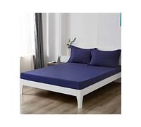 Drap Housse Bonnets 20cm Pour Matelas Épais Drap-housse En Coton Confortable Housse De Matelas Protege Matelas Drap De Lit 1/2 Personne Doux Et Un Ajustement Parfait ( Color : Blue B , Size : 150x190+