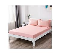 Drap Housse Bonnets 20cm pour Matelas Épais Drap-Housse en Coton Confortable Housse De Matelas Protege Matelas Drap De Lit 1/2 Personne Doux Et Un Ajustement Parfait (Color : Pink C, Size : 135x190+