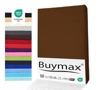 Drap-Housse Buymax® 120X200Cm Coton 100% Jersey, Hauteur De Matelas Jusqu'À 25 Cm, Couleur Marron Chocolat