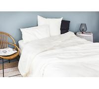 Drap Housse Cap Ferret Coton Lavé, 140cm x 190cm, Blanc