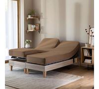 Drap Housse Caramel pour lit articulé Jersey Extensible 2x90x200