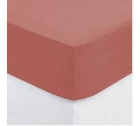 Atmosphera – Drap-housse Esther 160x200 cm 100% coton bonnet 30 cm Rose Blush