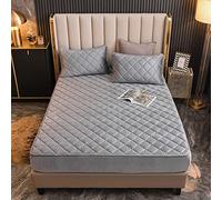 Drap-housse chaud de qualité supérieure en cachemire - En polaire - Pour lit - Pour garder au chaud - 90 x 200 + 35 cm