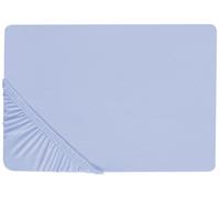 Drap-housse Classique Bordure Élastique 160 x 200 cm en Coton Bleu Clair Janbu