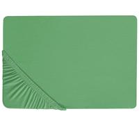 Drap-housse Classique Bordure Élastique 160 x 200 cm en Coton Vert Janbu
