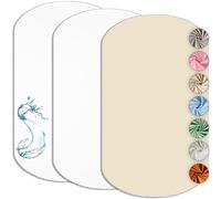 Drap Housse Cododo 60x80cm (Lot de 2) Compatible IORA + 1 Alèse Imperméable Protège Matelas Cododo Compatible Iora - Set 2+1 Draps Cododo - Oeko-TEX (Blanc/Vanille, 60 x 80 cm)