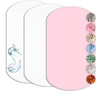 Drap Housse Cododo 60x80cm (Lot de 2) Compatible IORA + 1 Alèse Imperméable Protège Matelas Cododo Compatible Iora - Set 2+1 Draps Cododo - Oeko-TEX (Blanc/Rose, 60 x 80 cm)