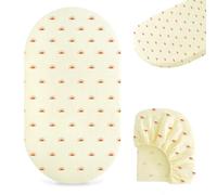 Drap Housse Cododo, Drap Lit Bebe, Housse de Matelas pour Poussette, Drap Housse Bébé Coton Mousseline - 83x43cm pour Lit Voyage, Berceau, Couffin & Landau | Confort Respirant