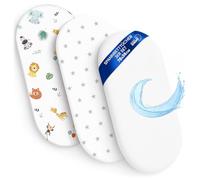 Drap Housse Cododo pour Nacelle Ensemble de 2 Draps Lot de 3 : 36x78 cm avec Protege Matelas Impermeable - Alese Bebe Compatible avec Berceaux Landeau Couffin et Poussette Enfant 36 x 78