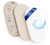 Drap Housse Cododo pour Nacelle Ensemble de 2 Draps Lot de 3 : 40x80 cm avec Protege Matelas Impermeable - Alese Bebe Compatible avec Berceaux Landeau Couffin et Poussette Enfant 40 x 80