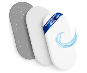 Drap Housse Cododo pour Nacelle Ensemble de 2 Draps Lot de 3 : 40x80 cm avec Protege Matelas Impermeable - Alese Bebe Compatible avec Berceaux Landeau Couffin et Poussette Enfant 40 x 80