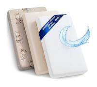 Drap Housse Cododo pour Nacelle Ensemble de 2 Draps Lot de 3 : 40x90 cm avec Protege Matelas Impermeable - Alese Bebe Compatible avec Berceaux Landeau Couffin et Poussette Enfant 40 x 90