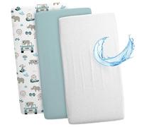 Drap Housse Cododo pour Nacelle Ensemble de 2 Draps Lot de 3 : 55x90 cm avec Protege Matelas Impermeable - Alese Bebe Compatible avec Berceaux Landeau Couffin et Poussette Enfant 55 x 90