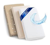 Drap Housse Cododo pour Nacelle Ensemble de 2 Draps Lot de 3 : 55x90 cm avec Protege Matelas Impermeable - Alese Bebe Compatible avec Berceaux Landeau Couffin et Poussette Enfant 55 x 90