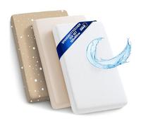 Drap Housse Cododo pour Nacelle Ensemble de 2 Draps Lot de 3 : 60x120 cm avec Protege Matelas Impermeable - Alese Bebe Compatible avec Berceaux Landeau Couffin et Poussette Enfant 60 x 120