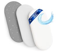 Drap Housse Cododo pour Nacelle Ensemble de 2 Draps Lot de 3 : 75 x 35 cm avec Protege Matelas Impermeable - Alese Bebe Compatible avec Berceaux Landeau Couffin et Poussette Enfant