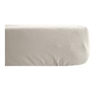 Drap housse CONCERTO satin de coton 200x200 cm bonnet 40 cm uni beige Lin