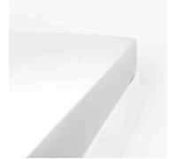 Drap housse coton 120 fils jersey extensible DOUCEUR Blanc 70x190