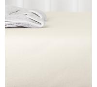 Drap housse coton bio jersey pour lit bébé ecru 70X140