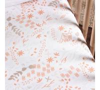 Drap housse coton bio pour lit bébé yukari douceur yukari peach 70X140
