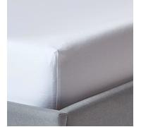 HOMESCAPES Drap-Housse uni 100% Coton égyptien Bio 400 Fils Blanc 160 x 200 cm