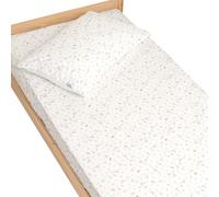 Drap-housse en coton sidonia sidonia, beige, écru, blanc 90X190